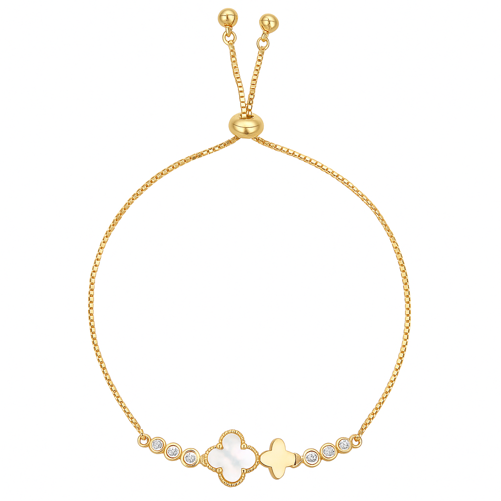 Chance Lumiere Yonca Bileklik Gold/Sedef