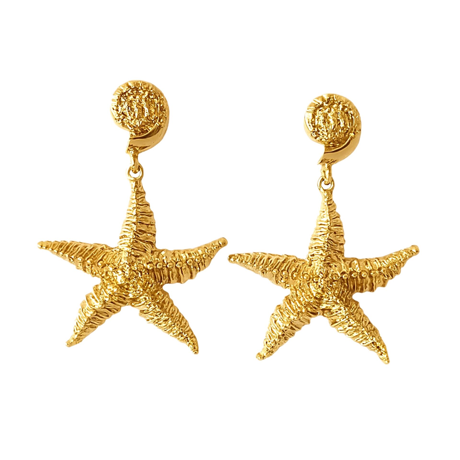 Gold Deniz Yıldızı Küpe