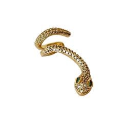 Taşlı Yılan Cuff Küpe