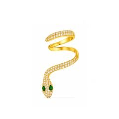Taşlı Yılan Cuff Küpe