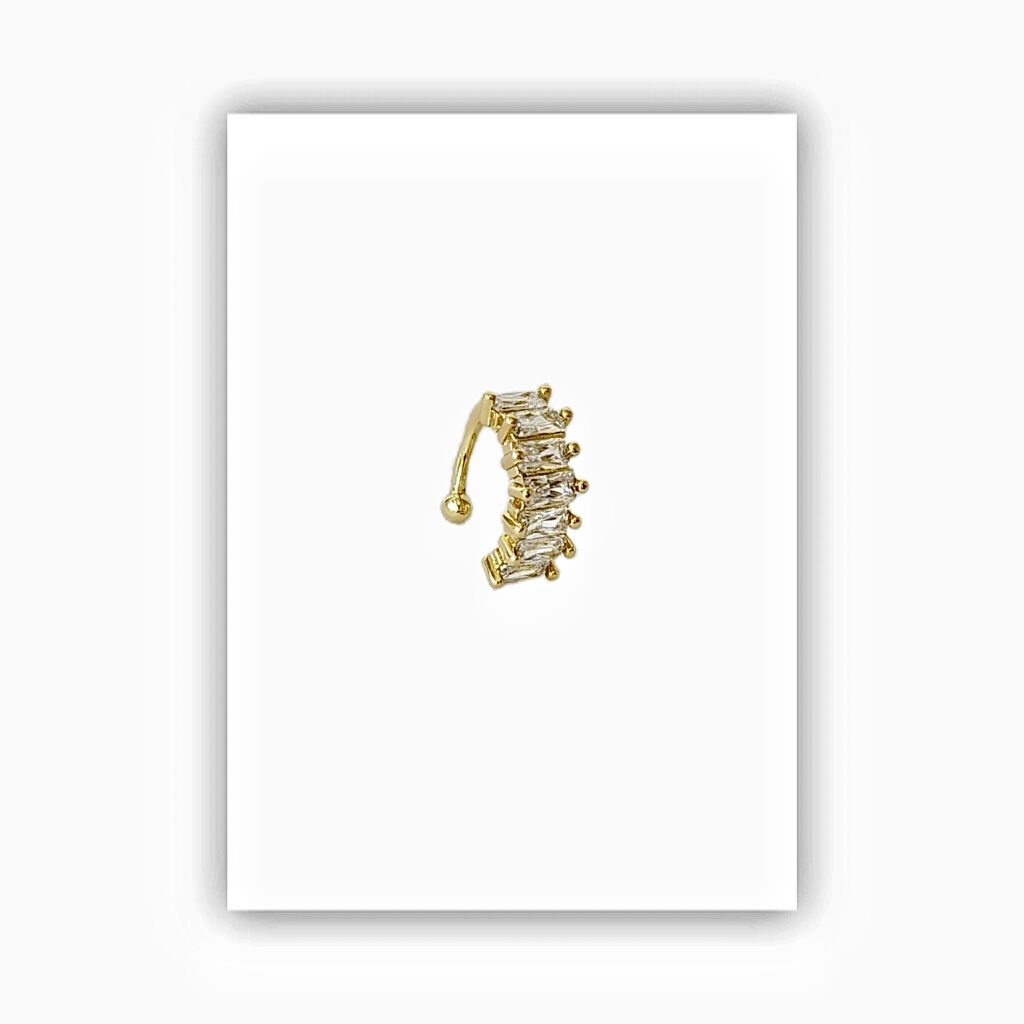 Büyük Baget Taşlı Ear Cuff Küpe