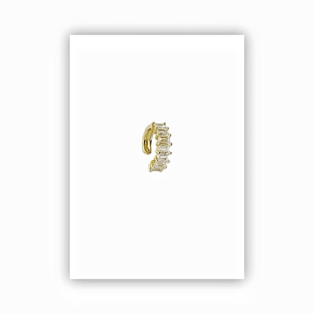 Küçük Baget Taşlı Ear Cuff Küpe