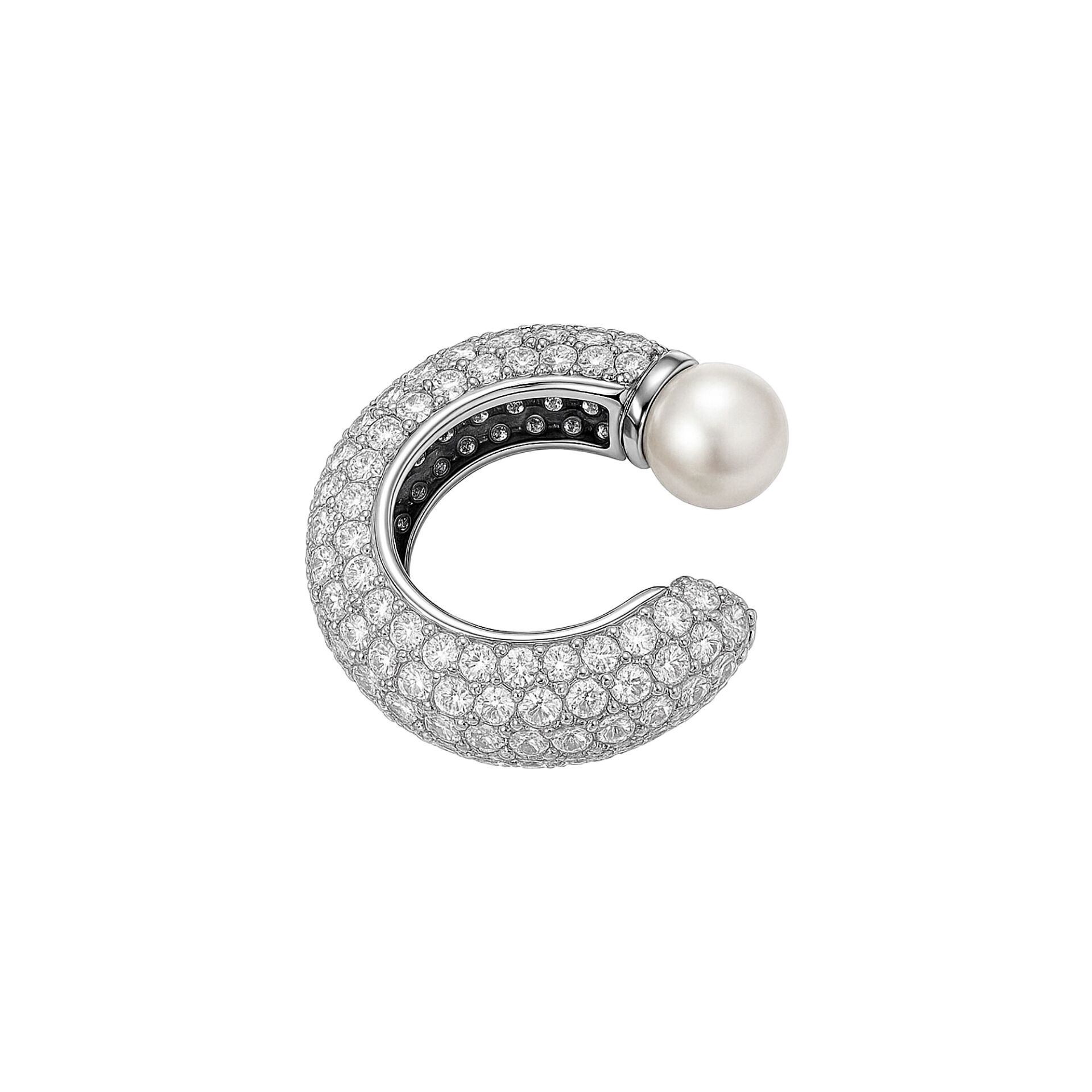 Pearl Eclipse Ear Cuff Küpe Gümüş