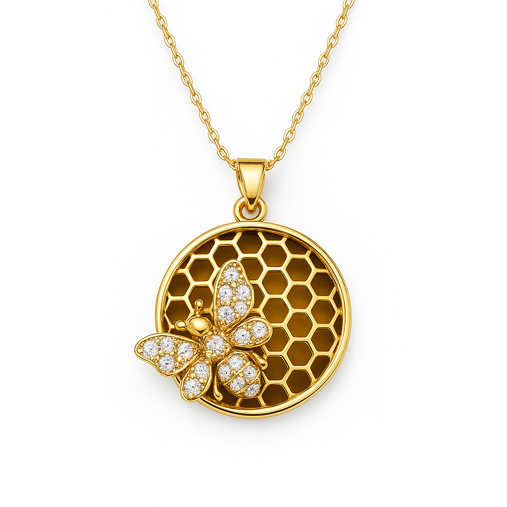 Queen Bee Petek Kolye