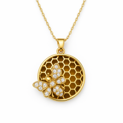 Queen Bee Petek Kolye