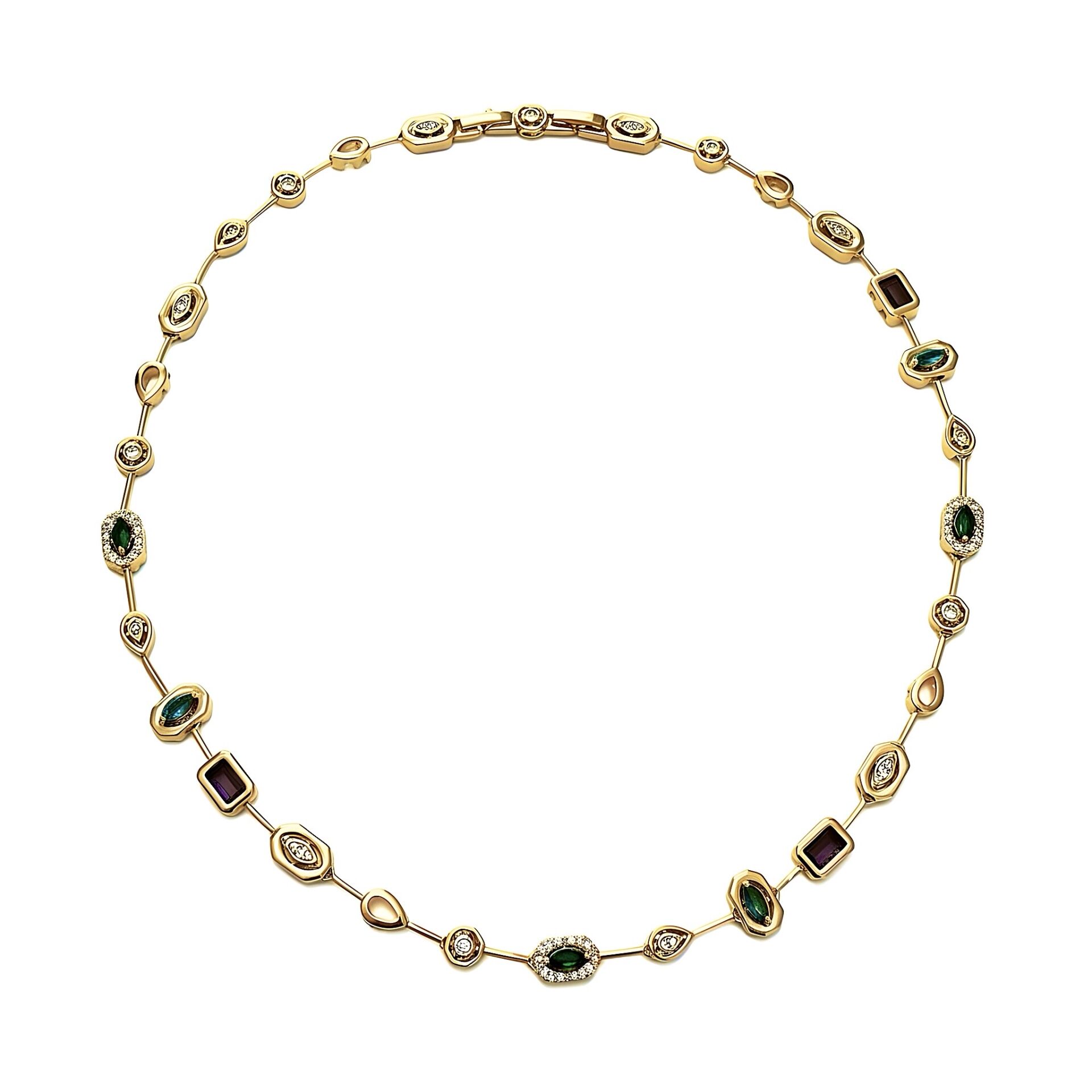 7 Elements Oval Kolye