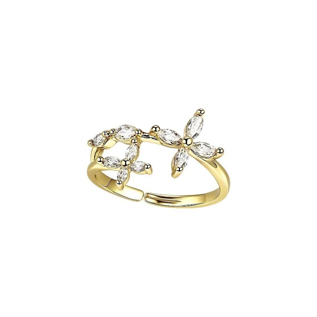 Taşlı Çiçek Yüzük