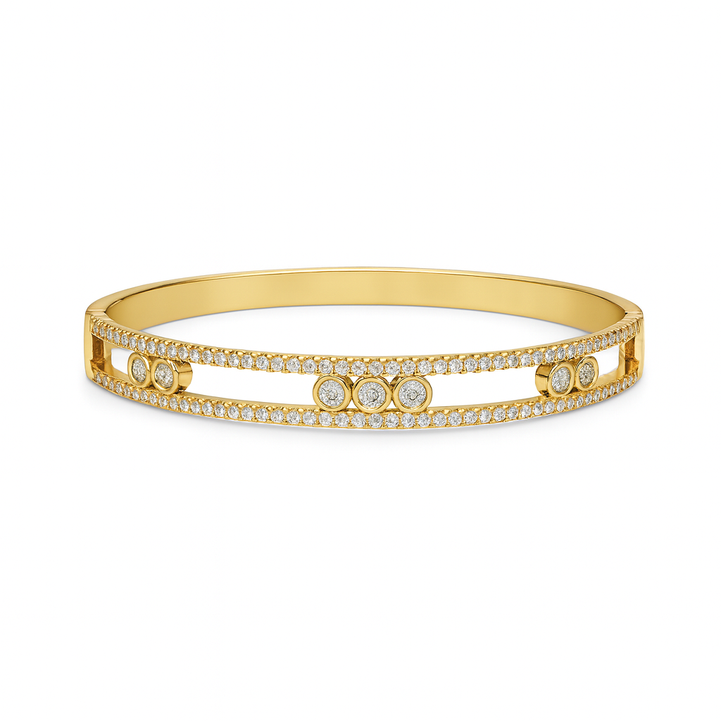 Dual Trio Kelepçe Bileklik Gold