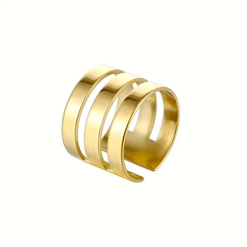Üç Sıra Cuff Yüzük
