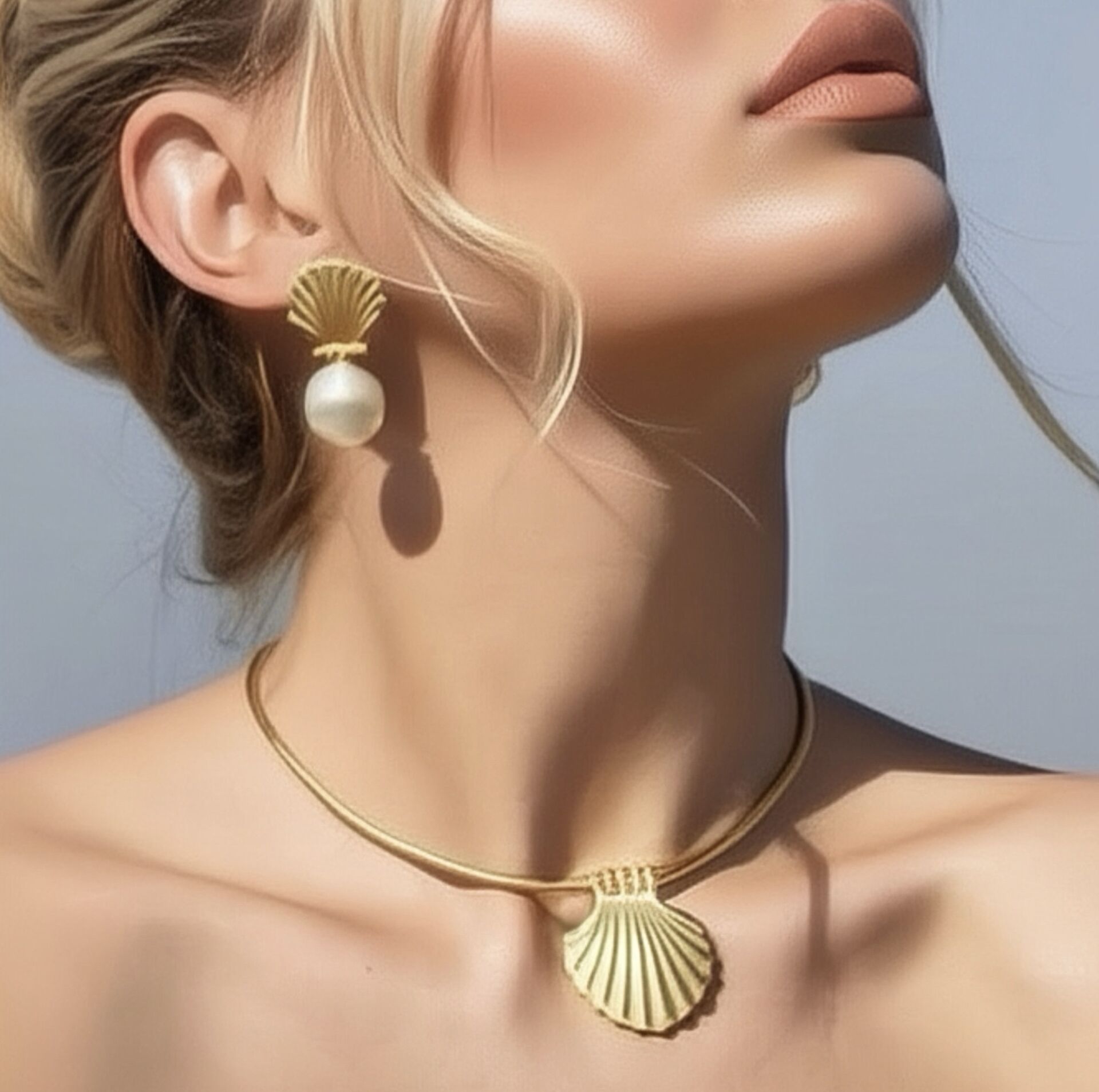 Shell İstridye Tasma Kolye