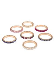 Renkli Taşlı Halka Yüzük