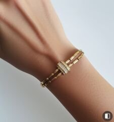 Ortası Renkli Taşlı Bileklik