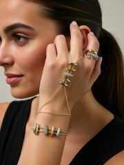 KBM Lena Altın Kaplama Bileklik