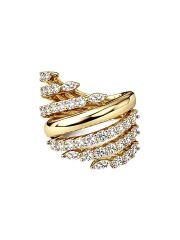 Ardea Taş Detaylı Gold Yüzük