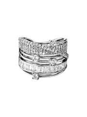 Gloria Taş Detaylı Gold Yüzük