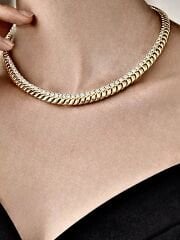 Icon Weave Altın Kaplama Kolye