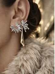 Lumina Solar Stud Taş Detaylı Küpe