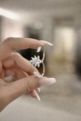 Selene Taş Detaylı Gold İkili Yüzük