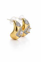 Noctis Baget Zirkon Taşlı Gold Küpe