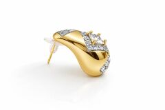 Noctis Baget Zirkon Taşlı Gold Küpe