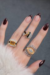 Veyra Bold Zirkon Taşlı Göz Detaylı Nazar Yüzük