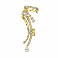 Taşlı Dore Sarmal Ear Cuff Küpe