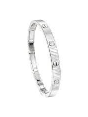 Core Taşlı Gold Kelepçe Bileklik