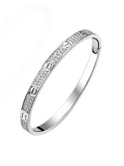 Core Pavé Taşlı Gold Kelepçe Bileklik