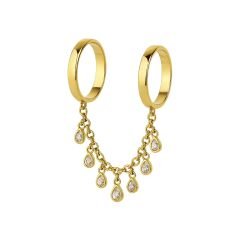 Zincir Taşlı İkili Yüzük