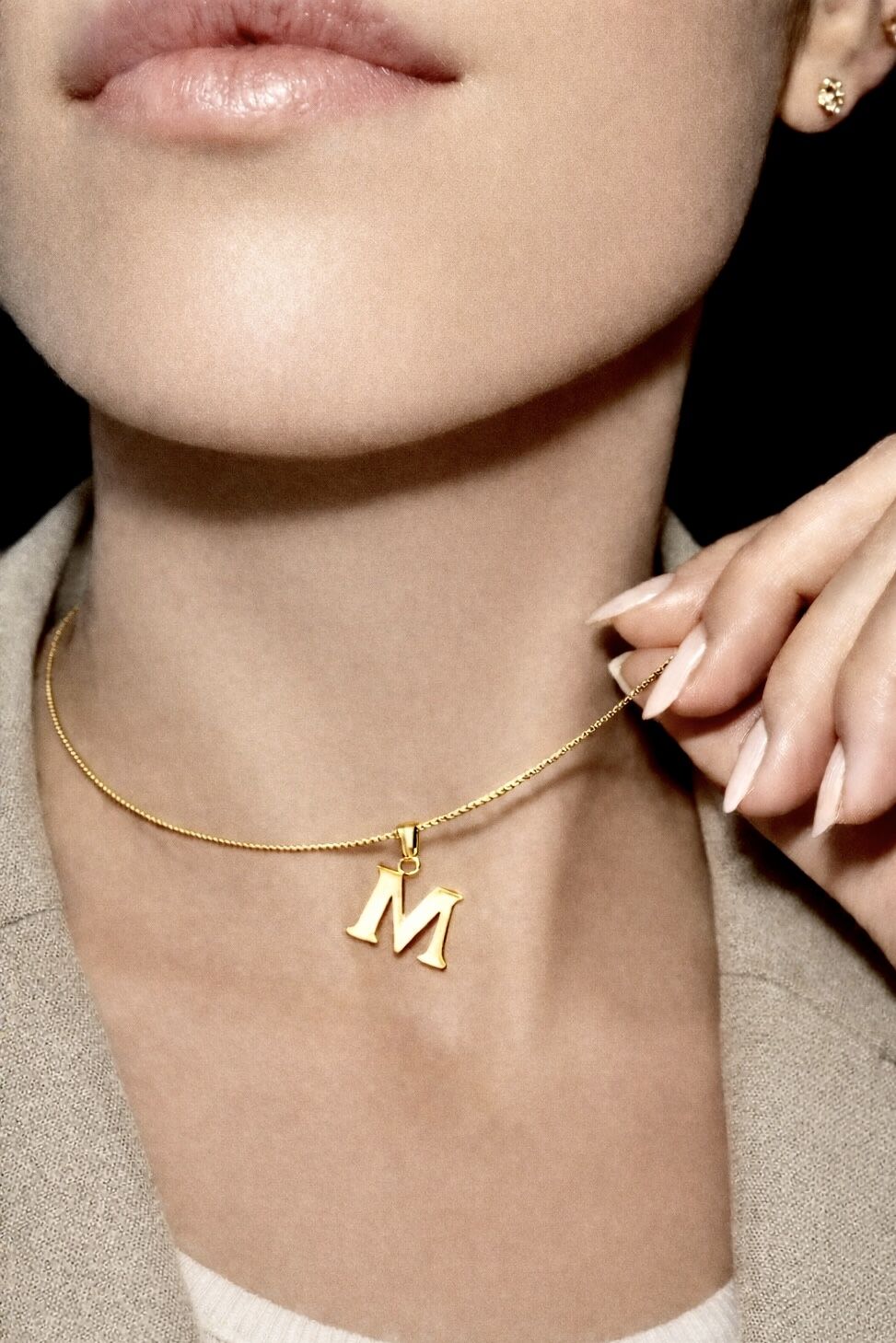 Flexa Initial Choker Tasma Harf Kolye