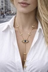 Oculus Divina Göz Kolye | Altın Kaplama Nazar & İlahi Göz Kolyesi