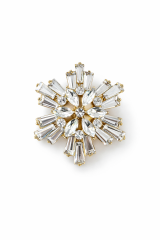 Sense of Atelier Starbust Eclat Taşlı Yıldız Işıltılı Düğme Broşu (Çift)