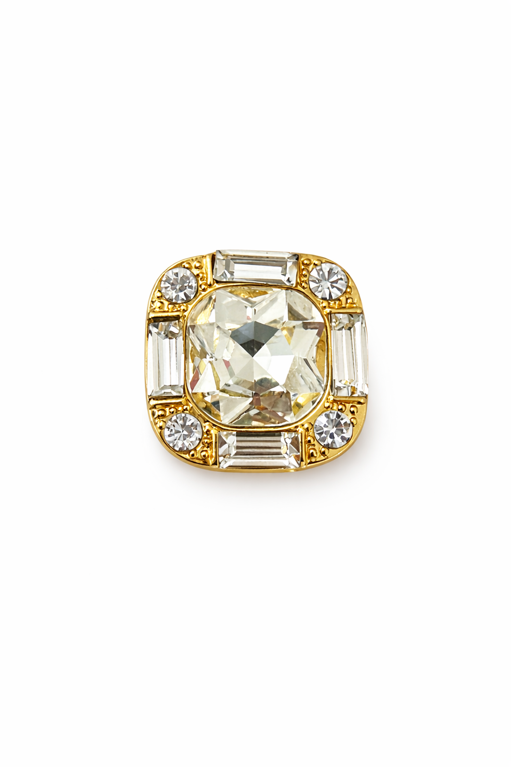 Sense of Atelier Imperial Eclat Art Deco Taşlı Düğme Broşu (Çift)