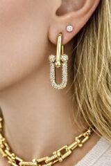 Tiff Serenay Büyük Boy Taşlı Küpe