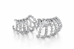 Aurel Empire Gold Taşlı Çoklu Statement Küpe