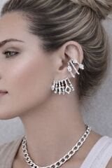 Aurel Empire Gold Taşlı Çoklu Statement Küpe