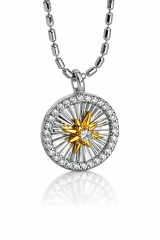 Astra Compass Halo Gold & Silver Taşlı Yıldız Kadın Kolye