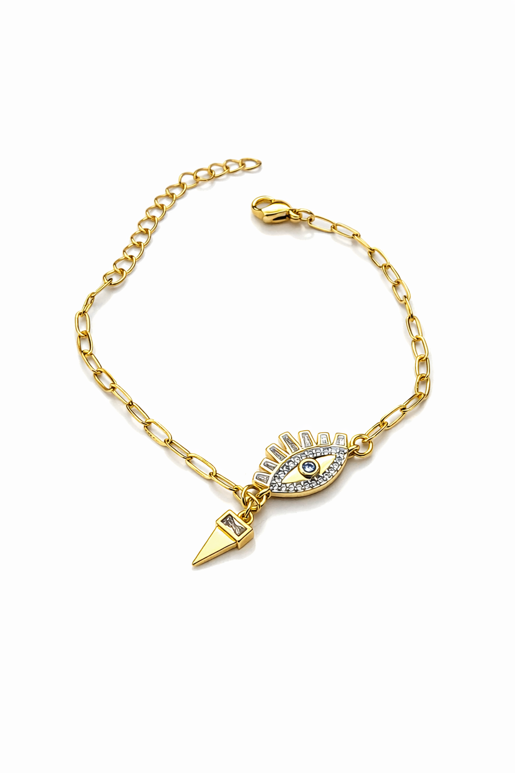 Mrs Eye Charm Taşlı Nazar Altın Kaplama Bileklik