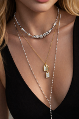 Icon Lock Taşlı Kilit Kolye