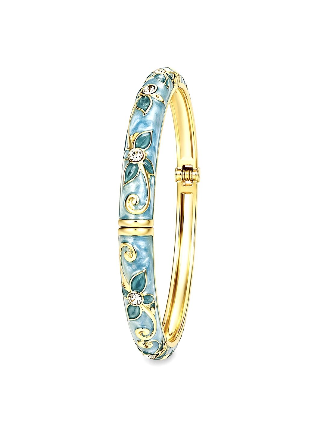 Flora Glow Bangle Kelepçe Bileklik Turkuaz