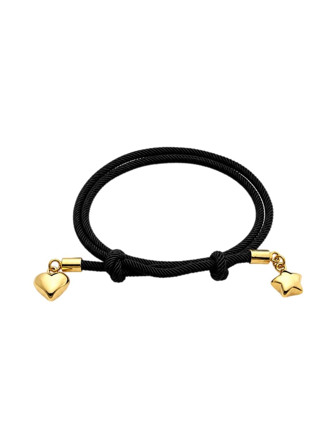 Love Star İpli Bileklik Siyah