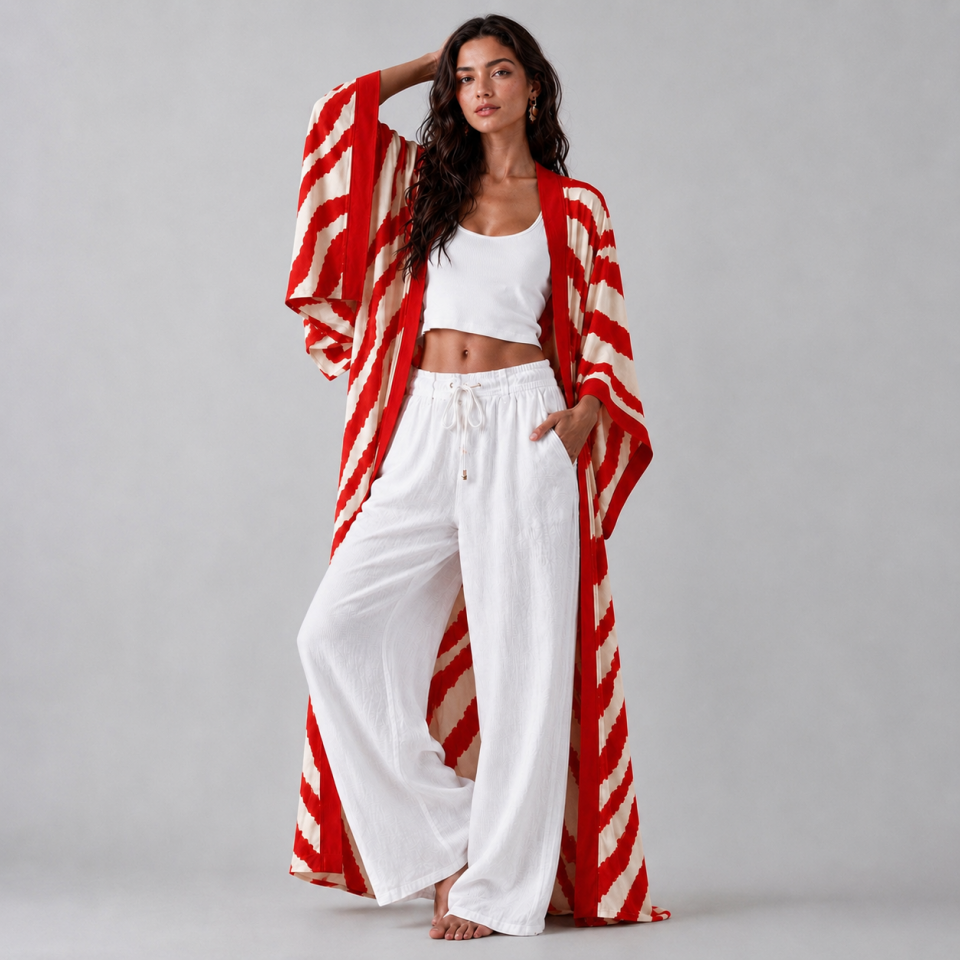 Nomad Desenli Kimono