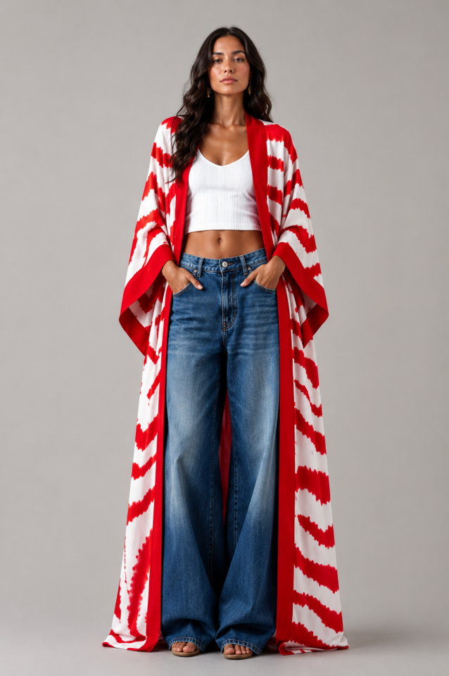 Nomad Desenli Kimono