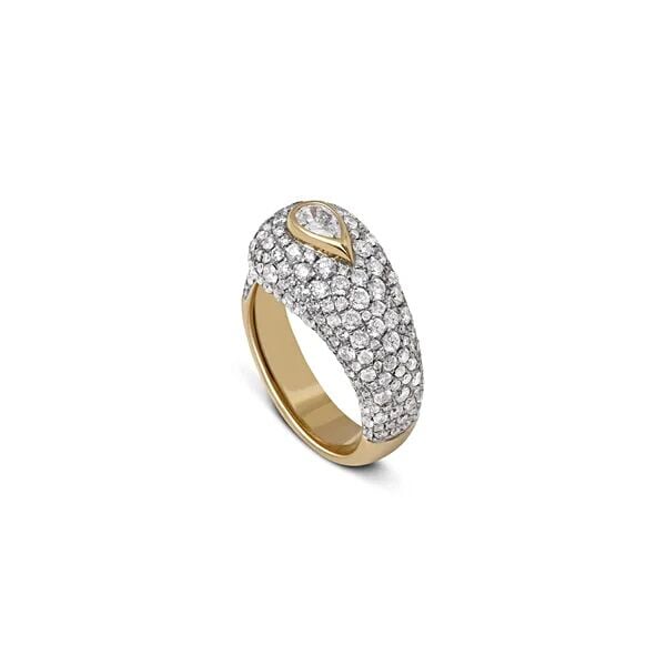 Aurea Drop Zirkon Taşlı Yüzük Gold