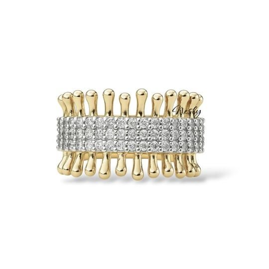 Ortası Taşlı Buket Yüzük