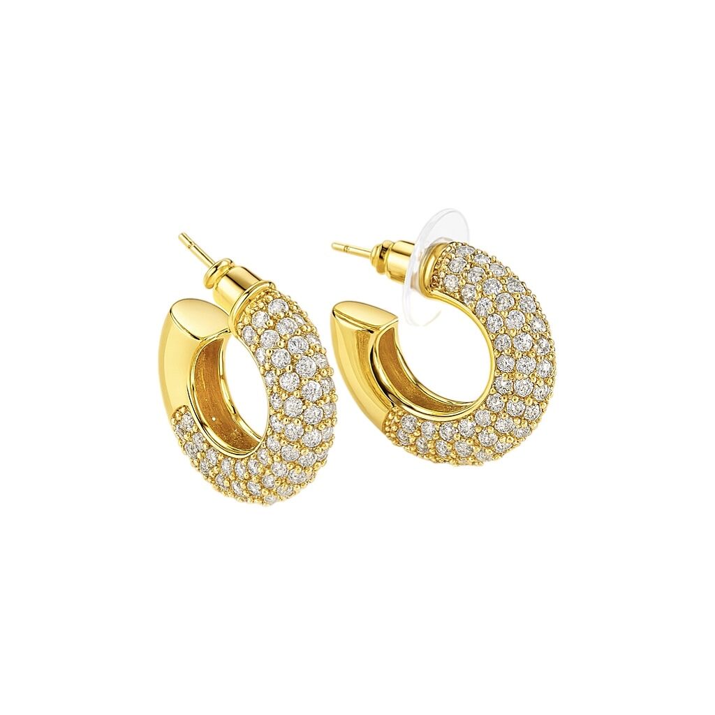 Diamond Glow Halka Küpe