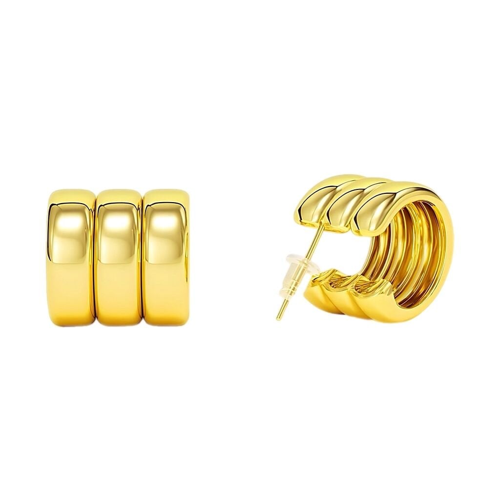 TriLuxe Halka Küpe Gold