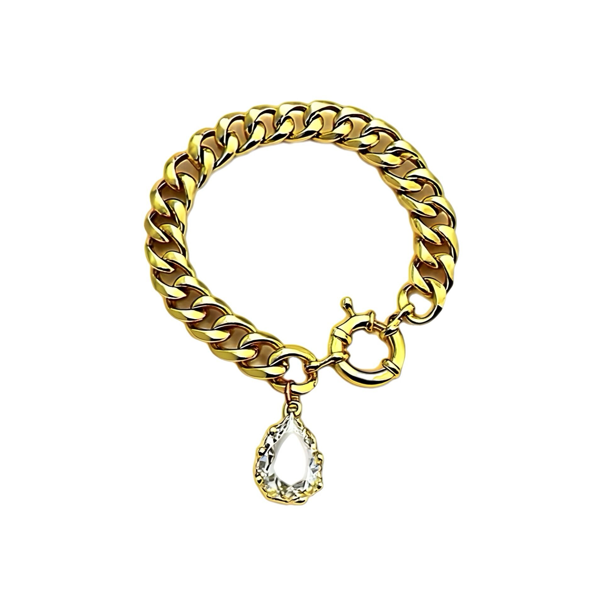 Damla Taşlı Zincir Bileklik