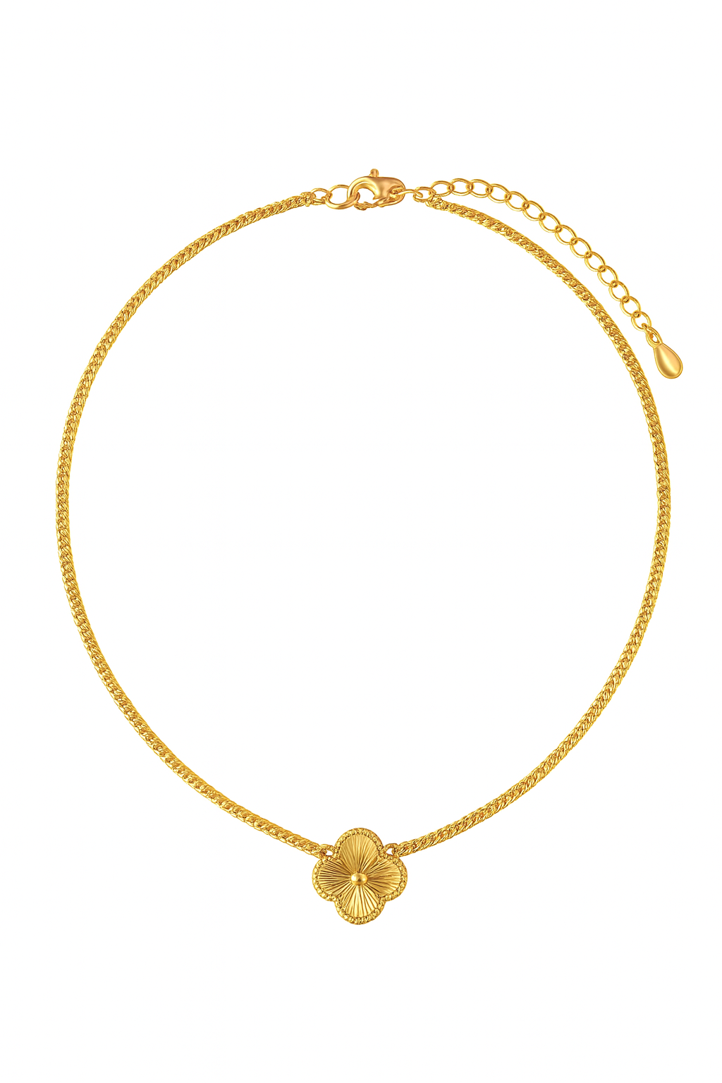 Kalın Zincirli Büyük Yonca Kolye