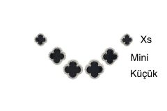 Kenarları Taşlı Yonca Küpe